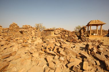 Eski kalıntıları çölde
