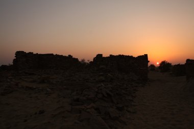 Eski kalıntıları çölde