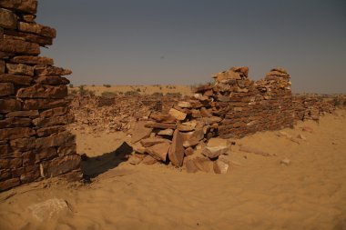 Eski kalıntıları çölde