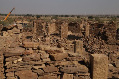 Kuldhara Köyü Rajasthan Hindistan terk