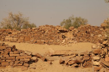 Eski kalıntıları çölde