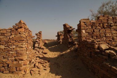 Kuldhara Köyü Rajasthan Hindistan terk
