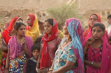 Köy yoksul insanların Disert Rajasthan Hindistan