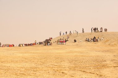 Köy yoksul insanların çölde