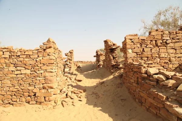 Kuldhara övergivna byn Rajasthan Indien — Stockfoto