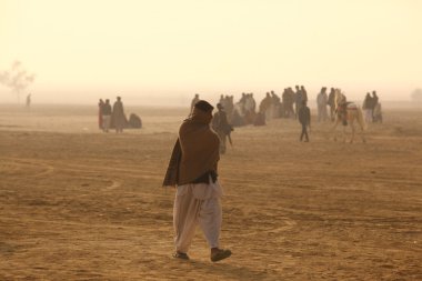 Köy yoksul insanların çölde