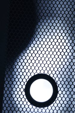 Metal mesh Moonlight Extreme macro shot