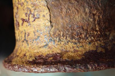 Hasarlı Eski Metal Doku Makro çekimi