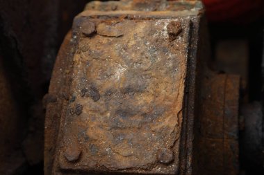 Hasarlı Eski Metal Doku Makro çekimi
