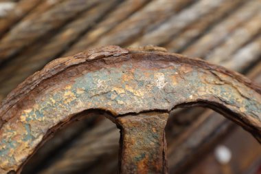 Hasarlı Eski Metal Doku Makro çekimi
