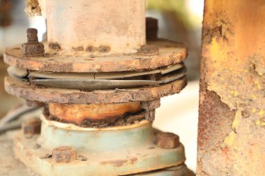 Hasarlı Eski Metal Doku Makro çekimi