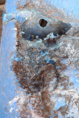 Hasarlı Eski Plastik Doku makro çekimi