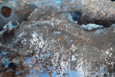 Hasarlı Eski Plastik Doku makro çekimi