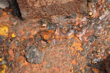 Hasarlı Eski Metal Doku Makro çekimi