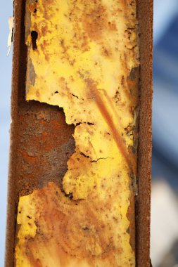 Hasarlı Eski Metal Doku Makro çekimi