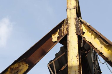 Hasarlı Eski Metal Doku Makro çekimi