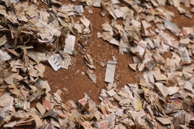 Dağınık gazete parçaları 1 Aralık 2025 'te Hyderabad Hindistan' da yatmaktadır.