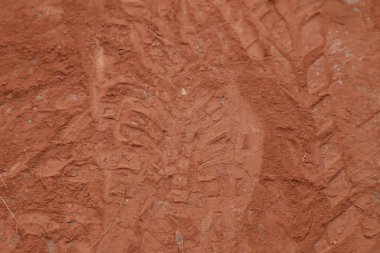 Suç mahallinde ayak izleri.