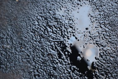 Yolda Motor Çamuru Yağı Deseni