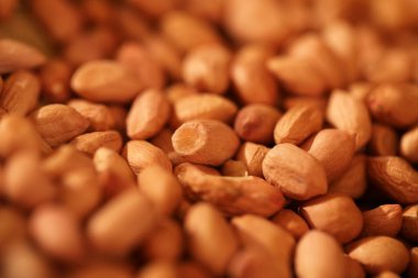 Yerel bir markette açık poşetlere yerleştirilmiş çiğ fıstık görüntüsü