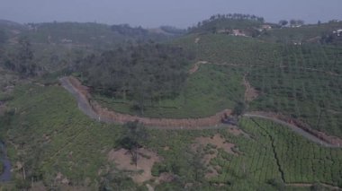 Tepedeki Katran Yolu 'nun havadan görünüşü