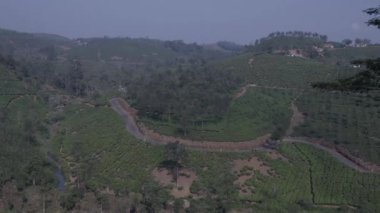 Tepedeki Katran Yolu 'nun havadan görünüşü