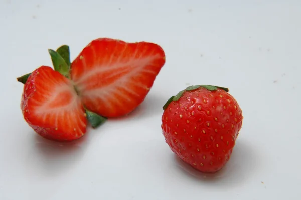 Nahaufnahme von Erdbeere in Saft — Stockfoto