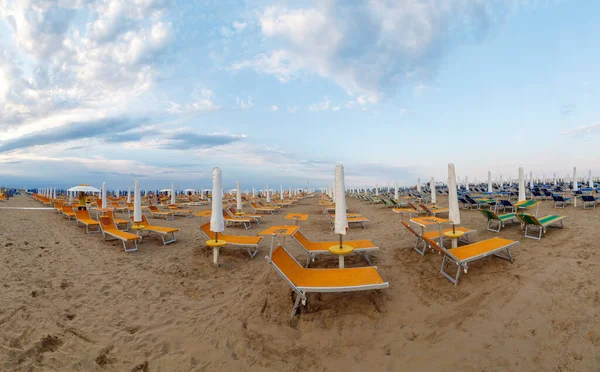 Sandstrand Rimini Italien — Stockfoto