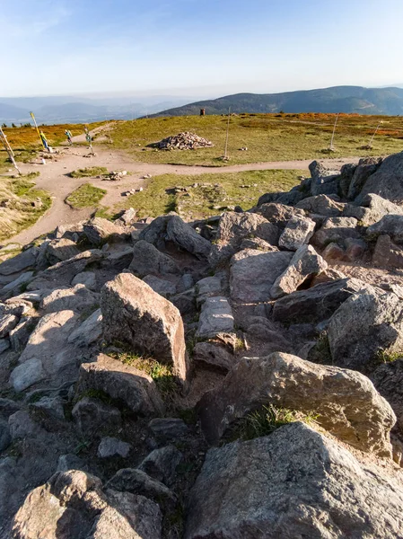 Podzim Pohoří Snieznik Karpaty Polsko — Stock fotografie