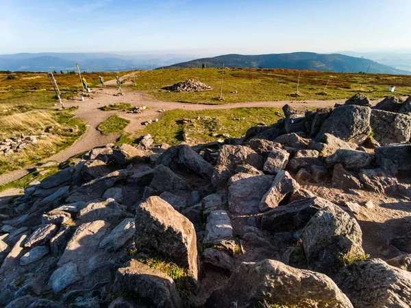 Podzim Pohoří Snieznik Karpaty Polsko — Stock fotografie