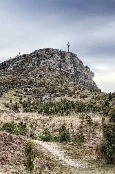 Mount Biaklo Olsztyn City Jura Region Polsko — Stock fotografie