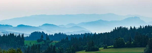 Uma Vista Das Montanhas Pieninas Montanhas Gorce — Fotografia de Stock