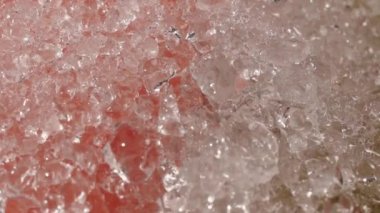 Buzlu taze somon. Yaklaş.