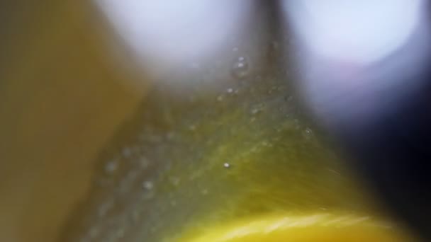 Mixer beats eggs in a tin bowl. whipping yolks. Cooking pastries, close-up. — Stock Video