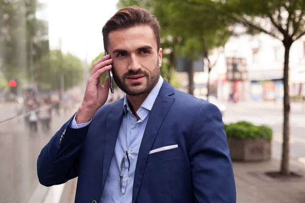 Businessmen with cell phone — Stock Photo, Image