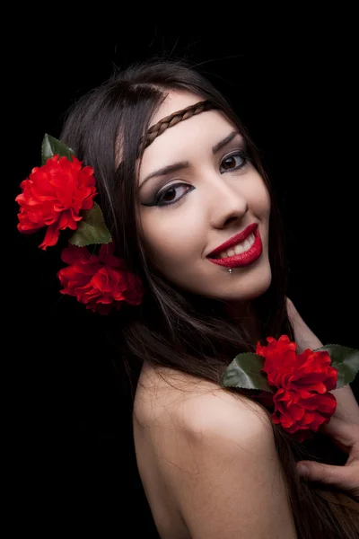 Mulheres com rosas — Fotografia de Stock