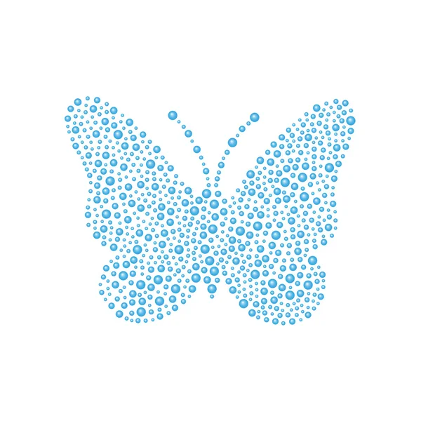 蝴蝶在蓝色设计 — 图库矢量图片