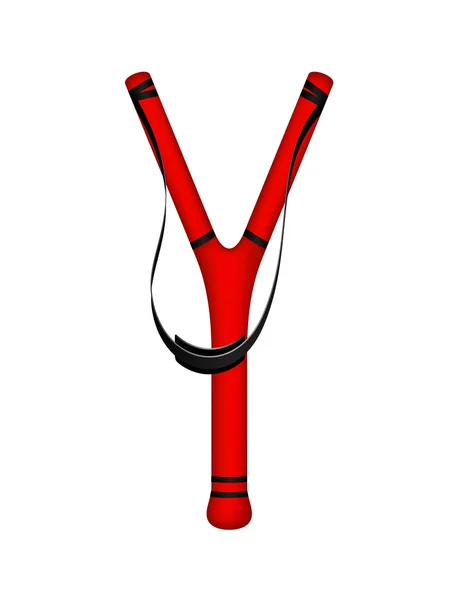 Kırmızı tasarımında mancınık — Stok Vektör