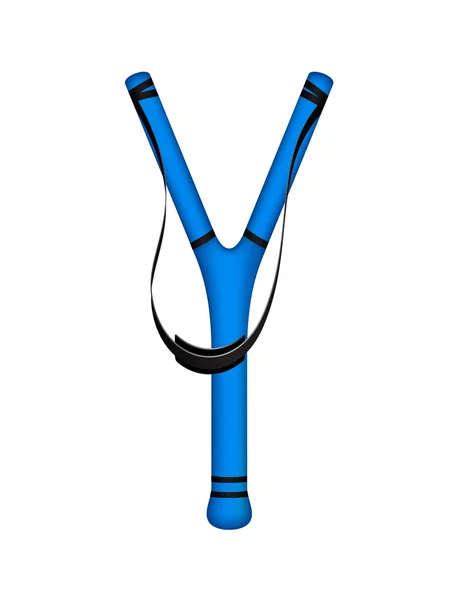 Katapult i blå design — Stock vektor