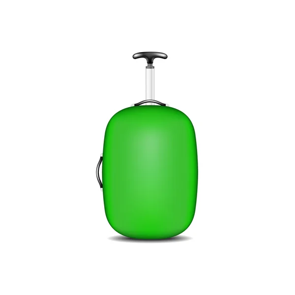 Valise de voyage au design vert — Image vectorielle