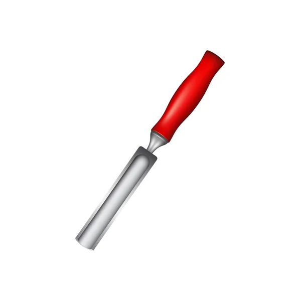 Gouge with red handle — Stock Vector