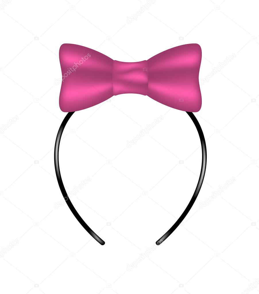 Headband with bow in pink design