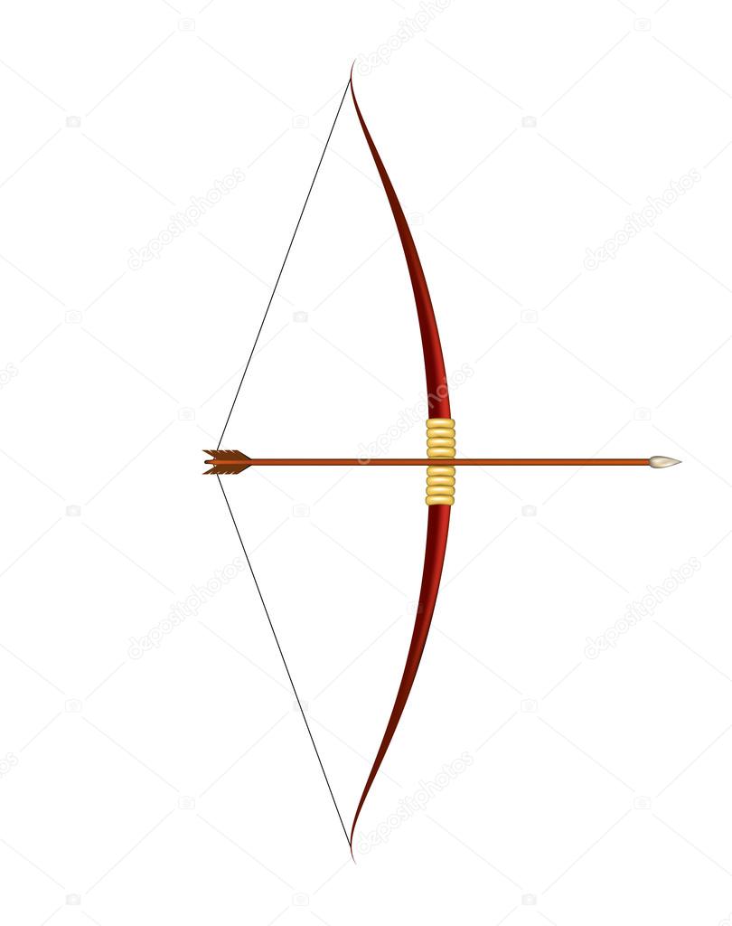 Red bow and arrow