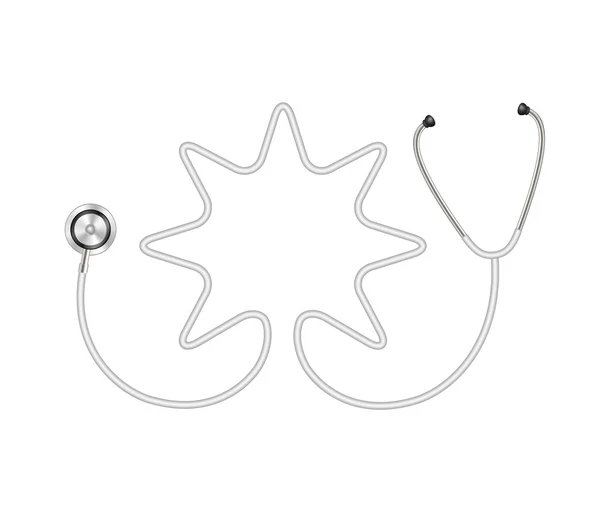 Stethoscope in shape of star — Stock Vector