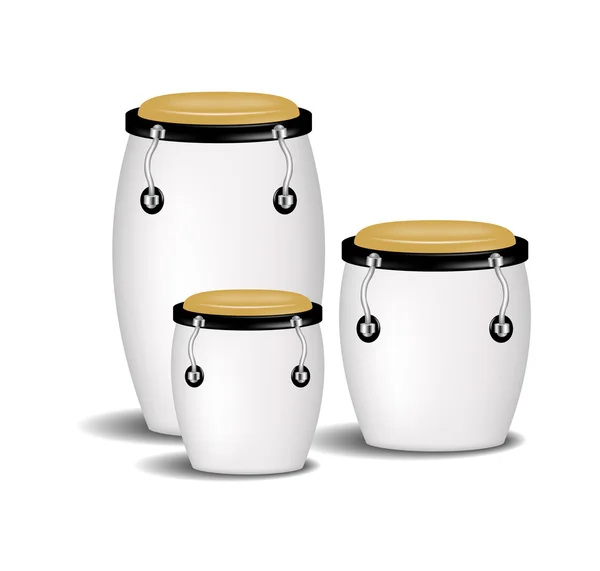 Congas band in white design — Stock Vector