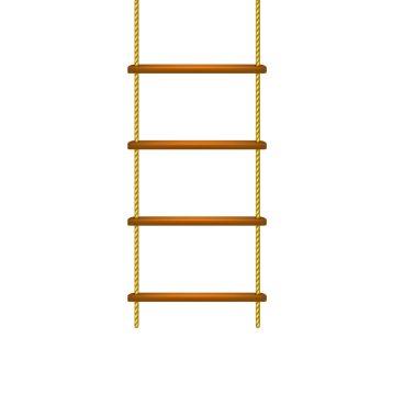 Wooden rope ladder clipart