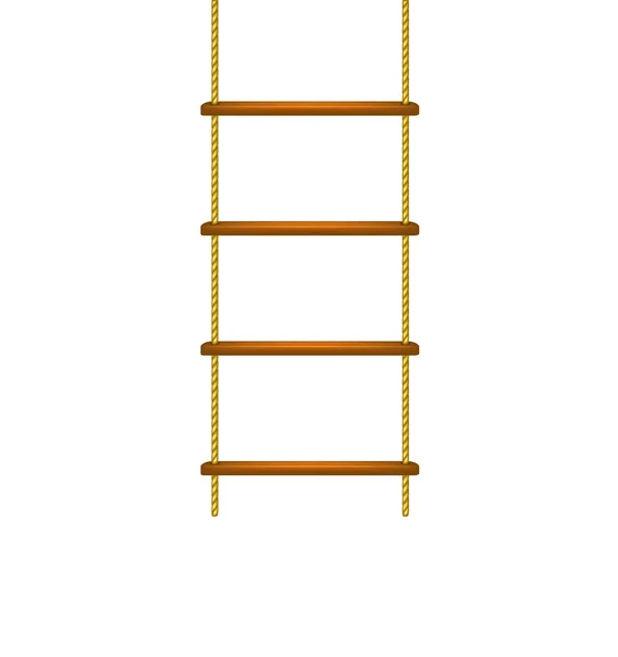 Ξύλινη σκάλα σχοινιών — Διανυσματικό Αρχείο