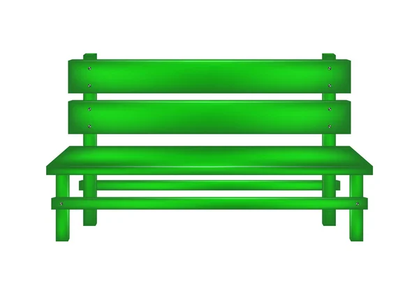 Venkovské lavička v zeleném designu — Stockový vektor
