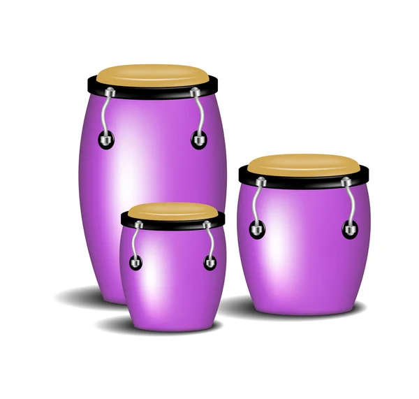 Banda Congas en diseño púrpura — Vector de stock