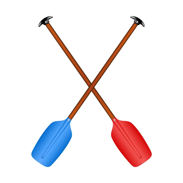 Two crossed paddles — Stock Vector
